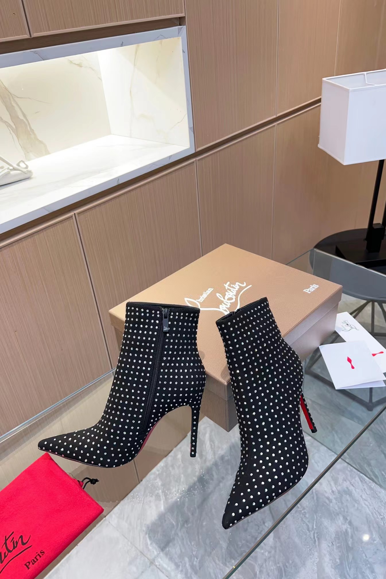 So Kate Booty 100 mm Black Plume Suede