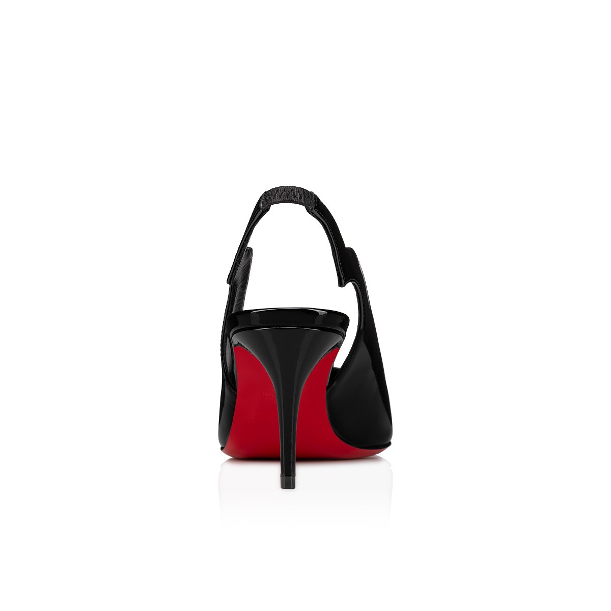 Hot Chick Sling 70 mm Black Patent Leather Pumps