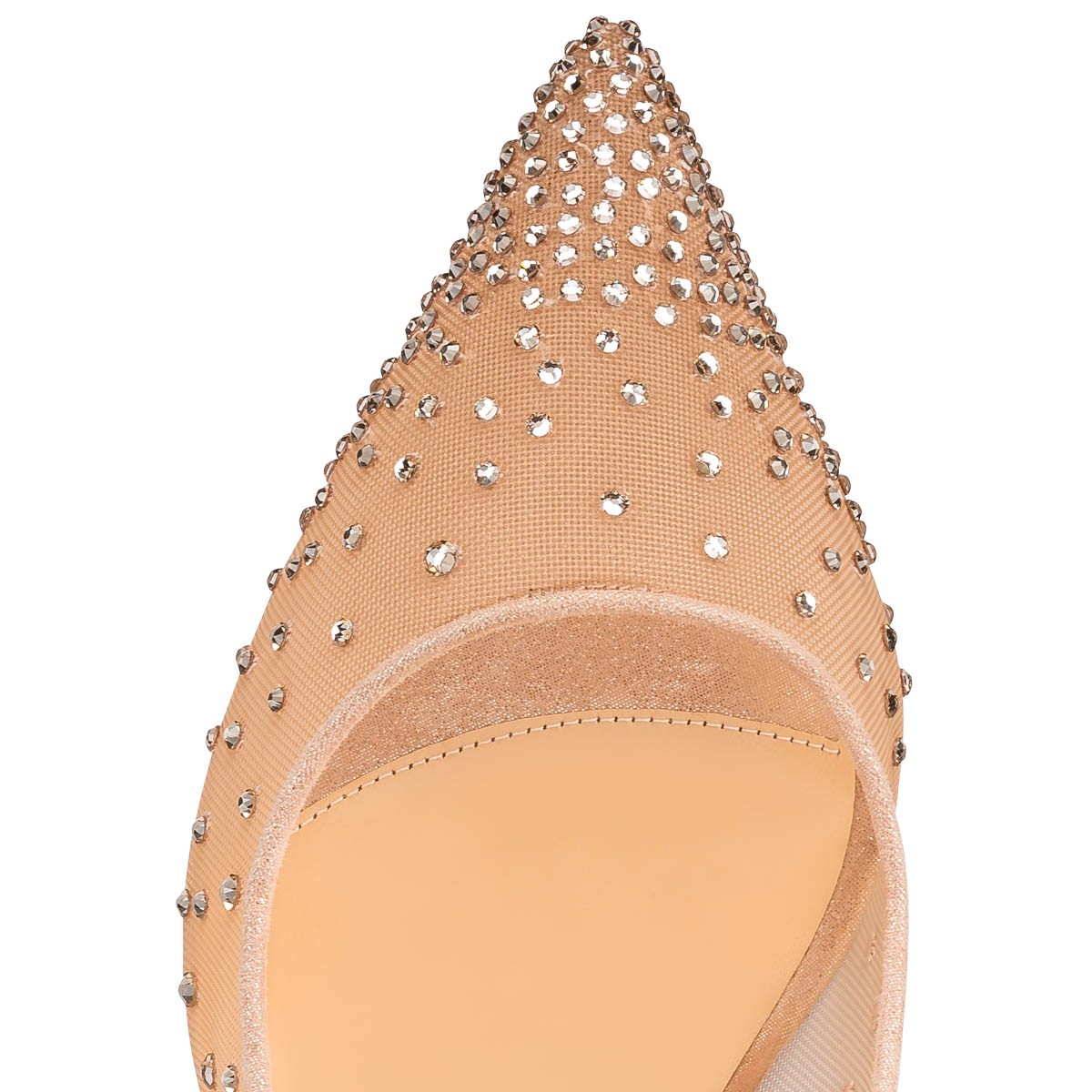 Follies Strass 85 mm Pumps Mesh and Suede Light Silk