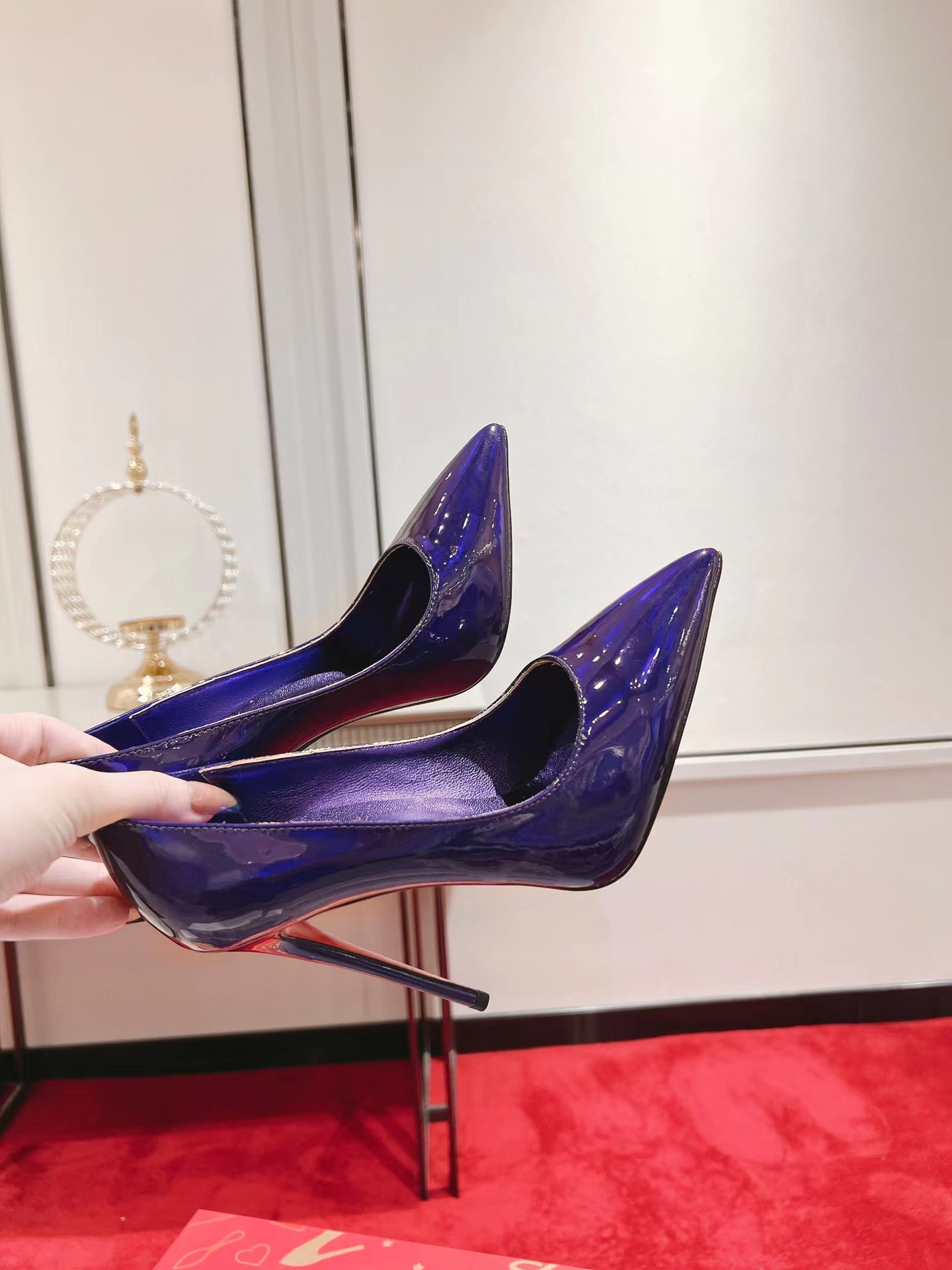 So Kate 120 mm Pumps Loubi Patent Calf Psychic Purple