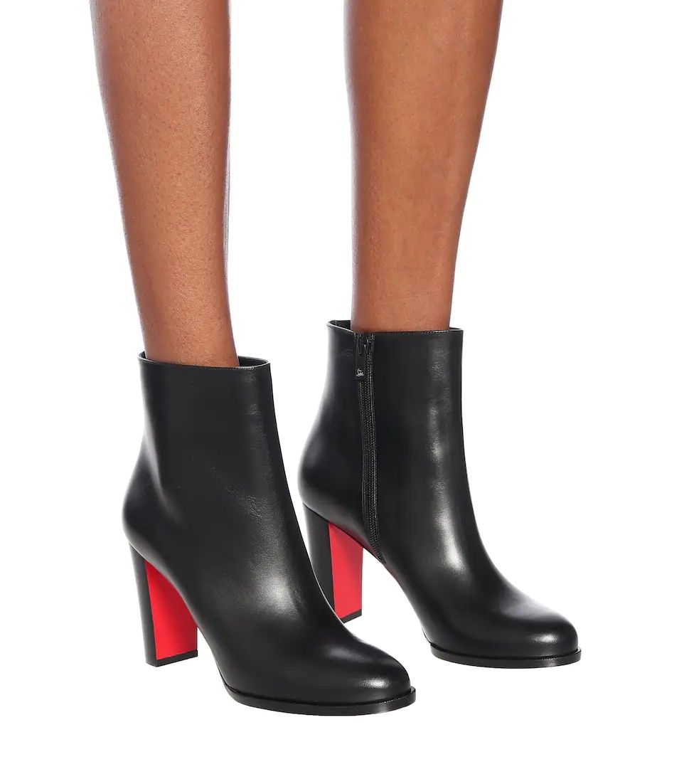 Ankle Boots Adox 85 mm Black Calfskin Leather
