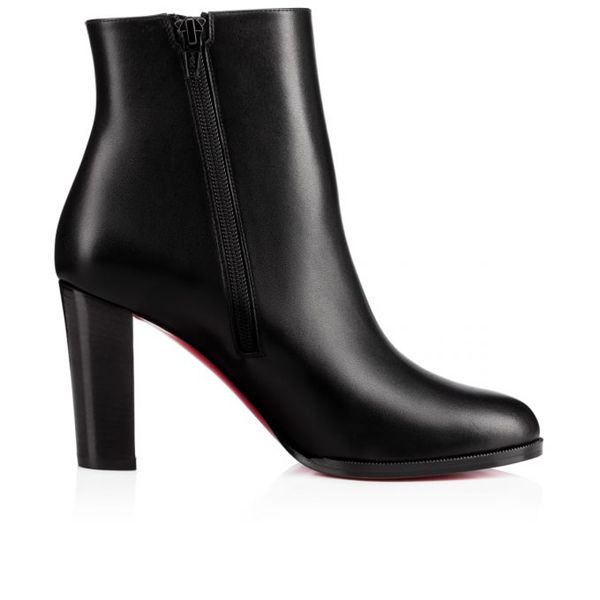 Ankle Boots Spikita Booty Adox 85 mm Black Calfskin Leather