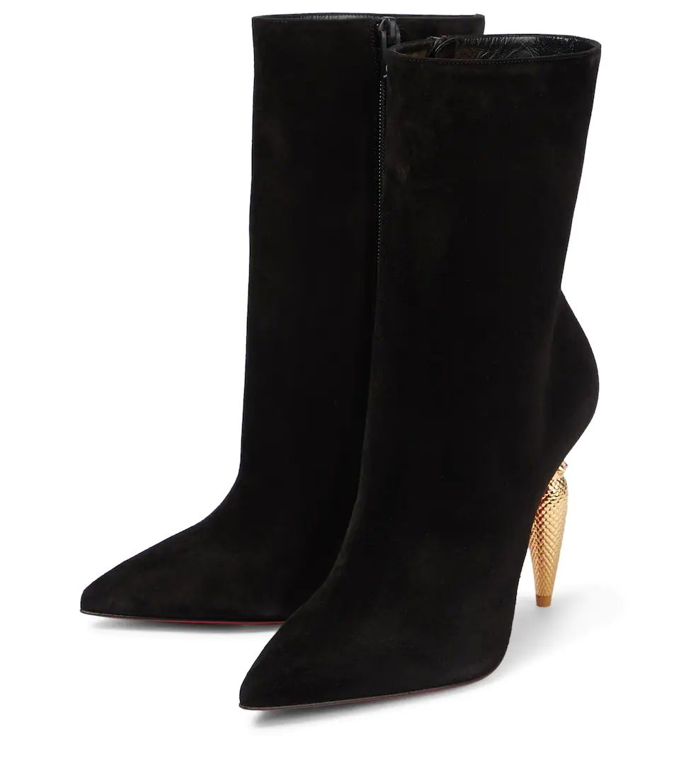Ankle Boots Lipbooty 100 mm Black Veau Velours