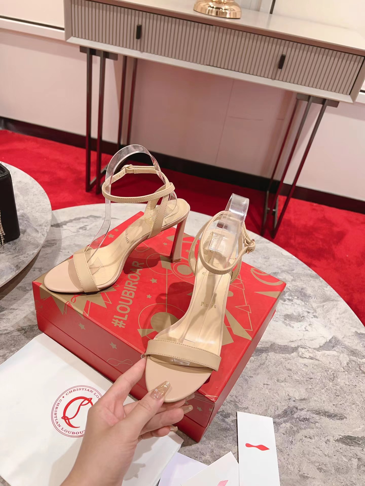 Condora Queen 85 mm Sandals Nappa Leather Nude