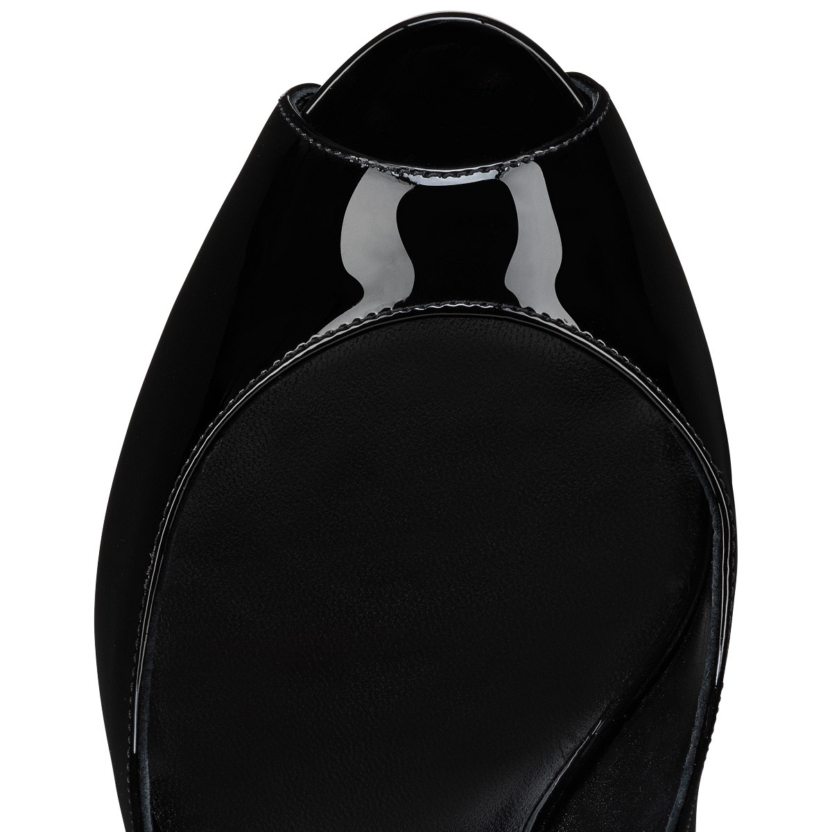 Hot Chick Alta 120 mm Black Patent Leather Pumps