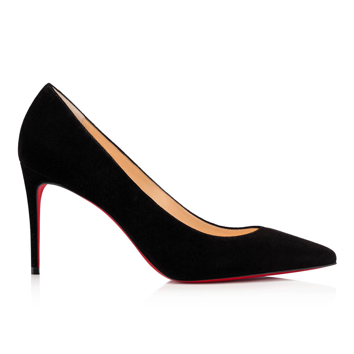 Kate 85 mm Black Veau Velours Pumps