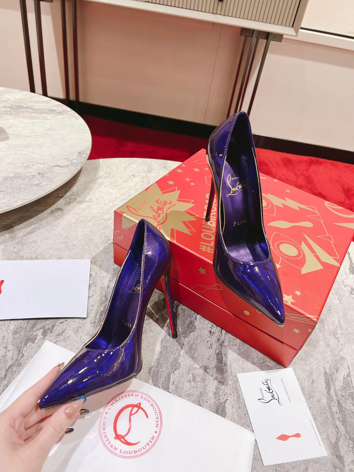 So Kate 120 mm Pumps Loubi Patent Calf Psychic Purple