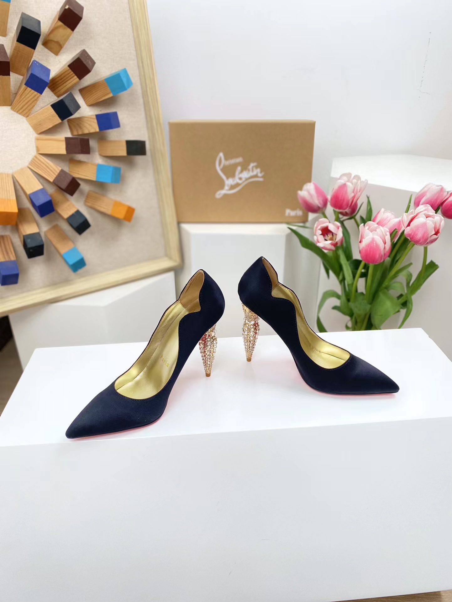 Lipchick Pump 100 mm Black Silk