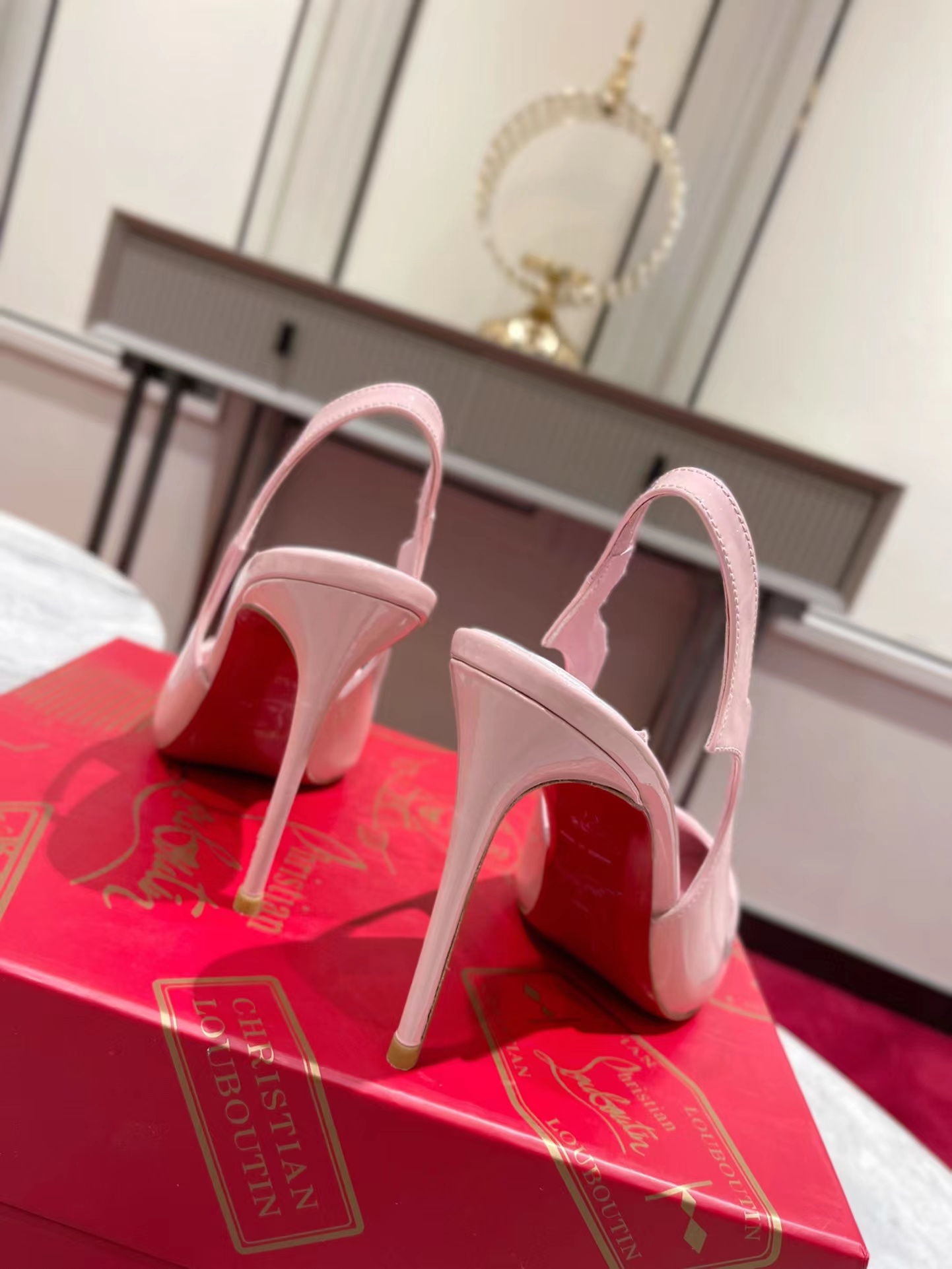 Hot Chick Sling 100 mm Pink Patent Leather