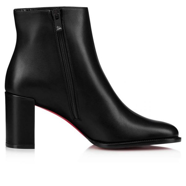 Spikita Booty Adoxa 70 mm Black Calfskin Leather Ankle Boots
