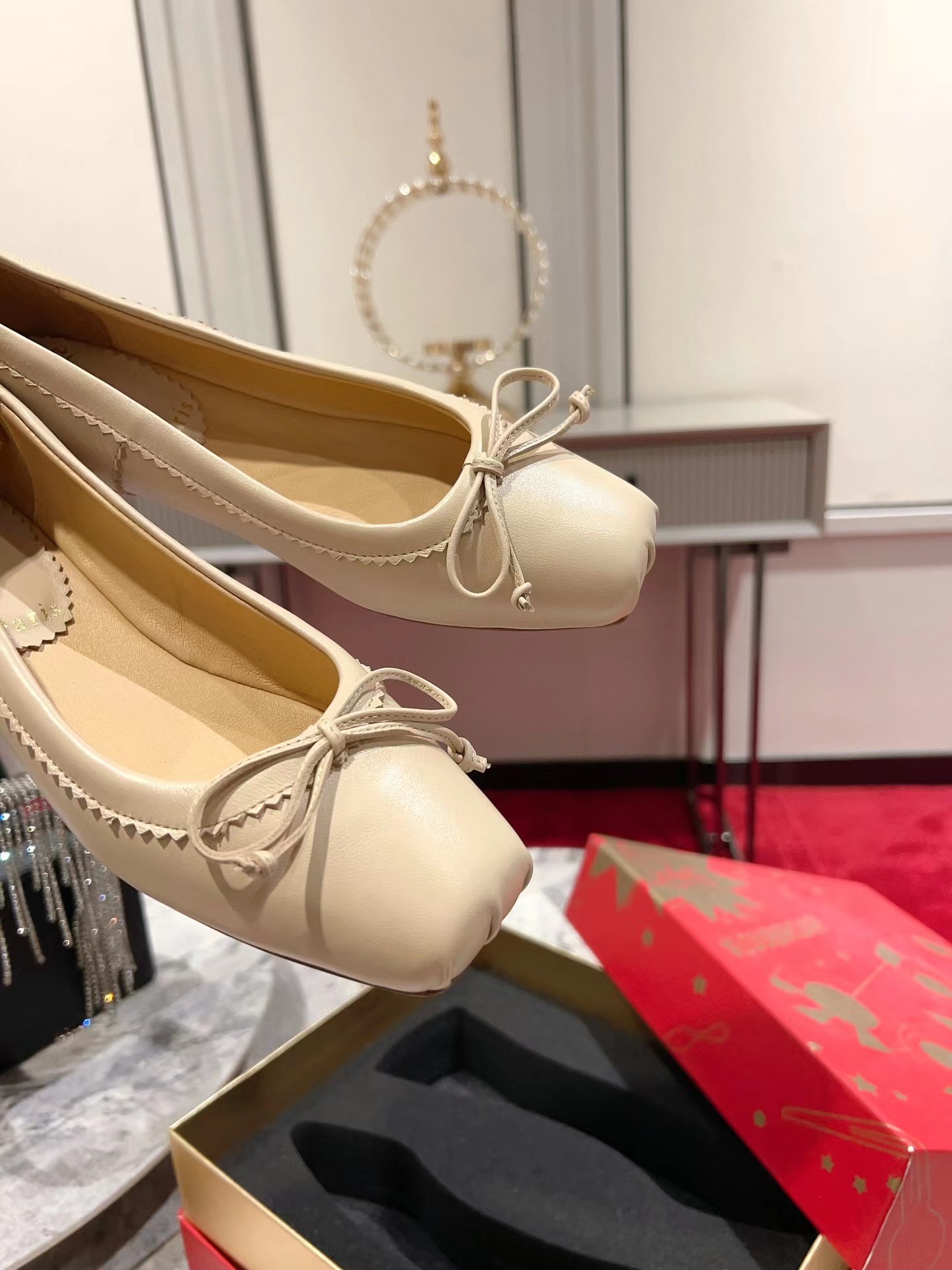 Mamadrague Ballerinas Nappa Leather Leche Beige