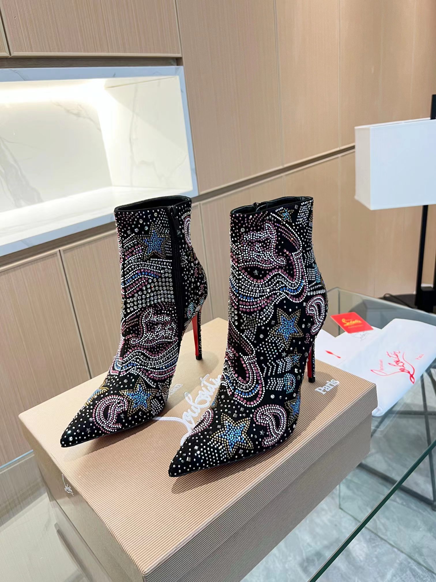 So Kate Ankle Boots 105 mm Starlight Suede Black