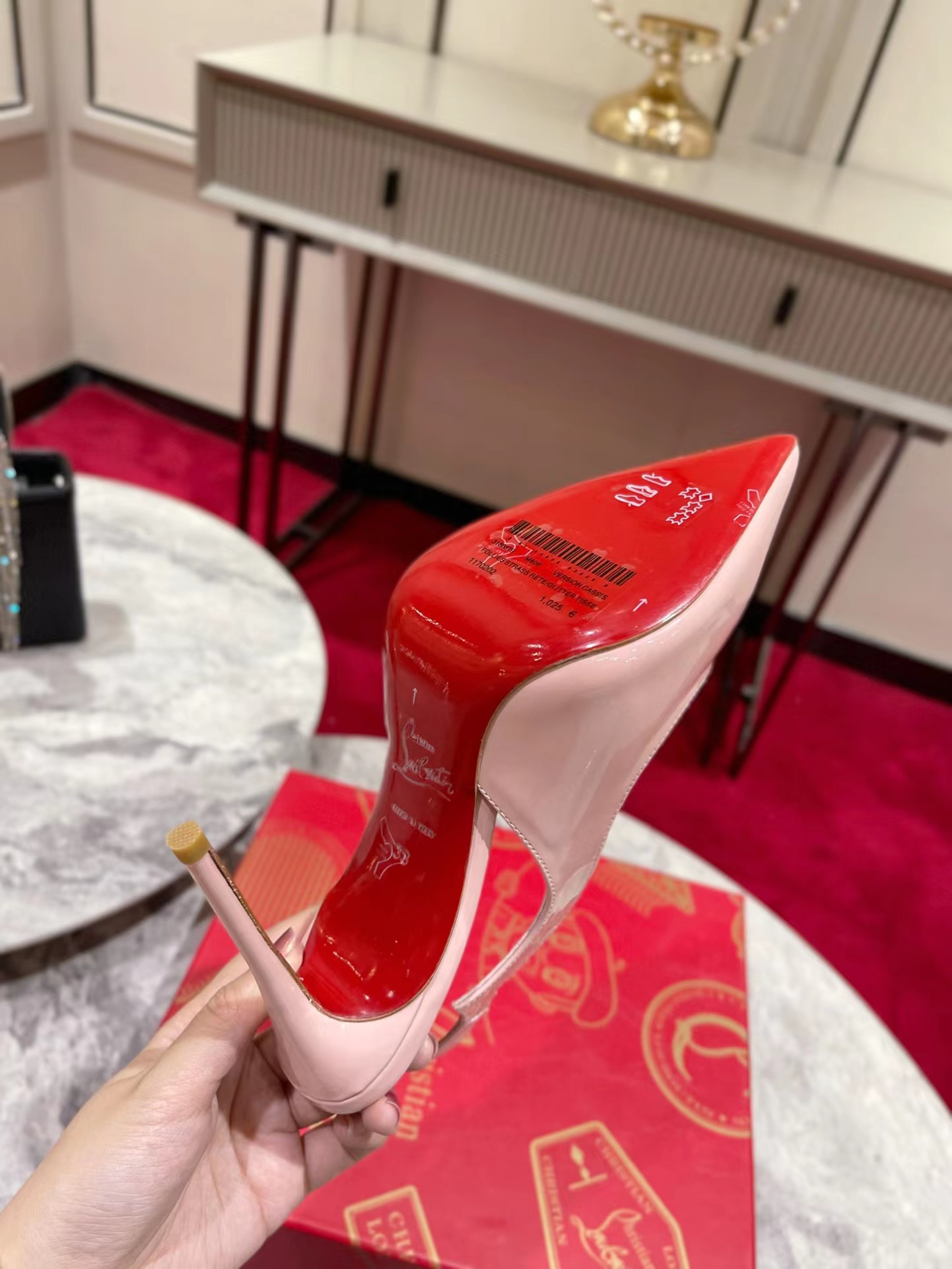 Hot Chick Sling 100 mm Pink Patent Leather