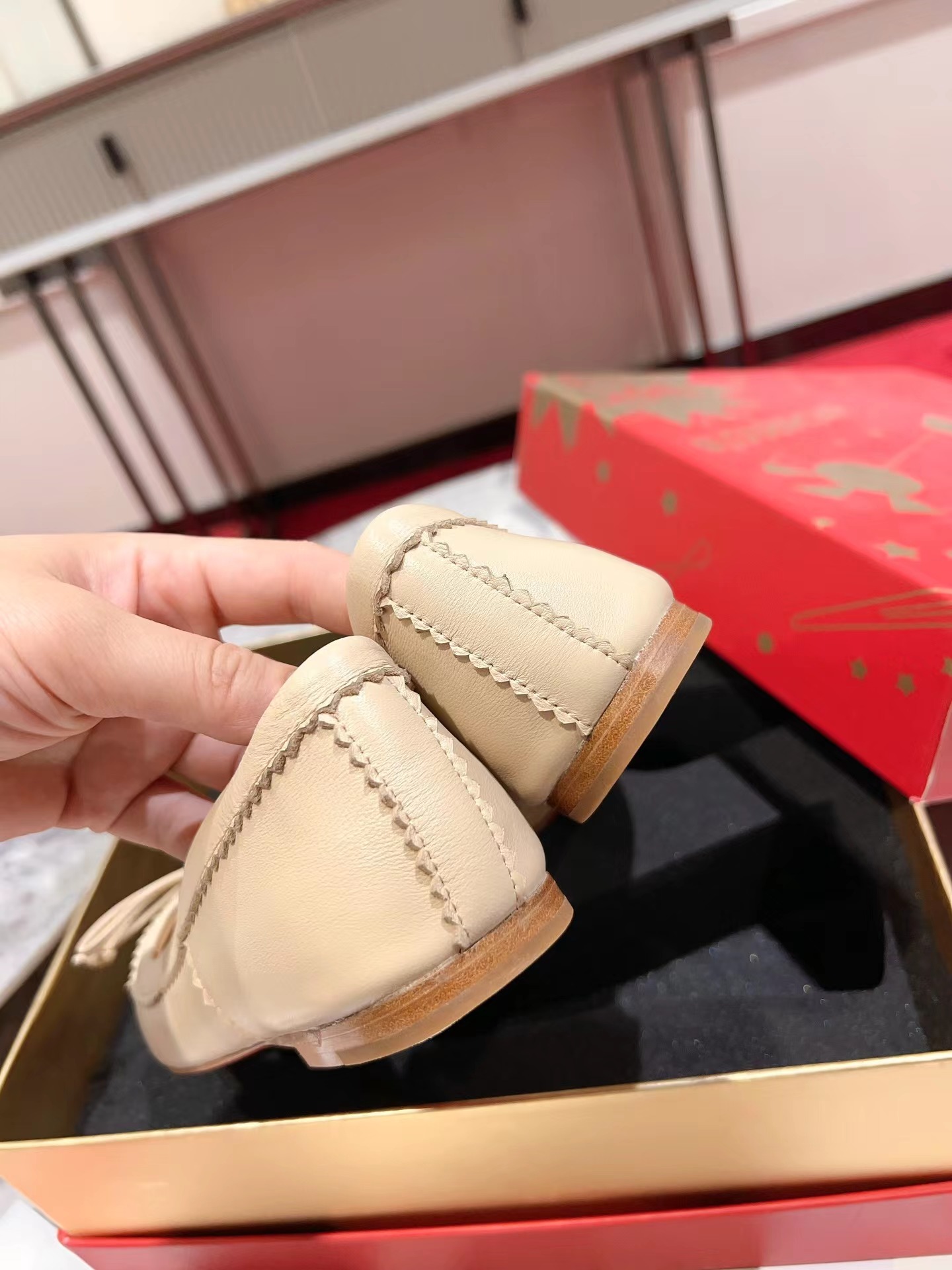 Mamadrague Ballerinas Nappa Leather Leche Beige