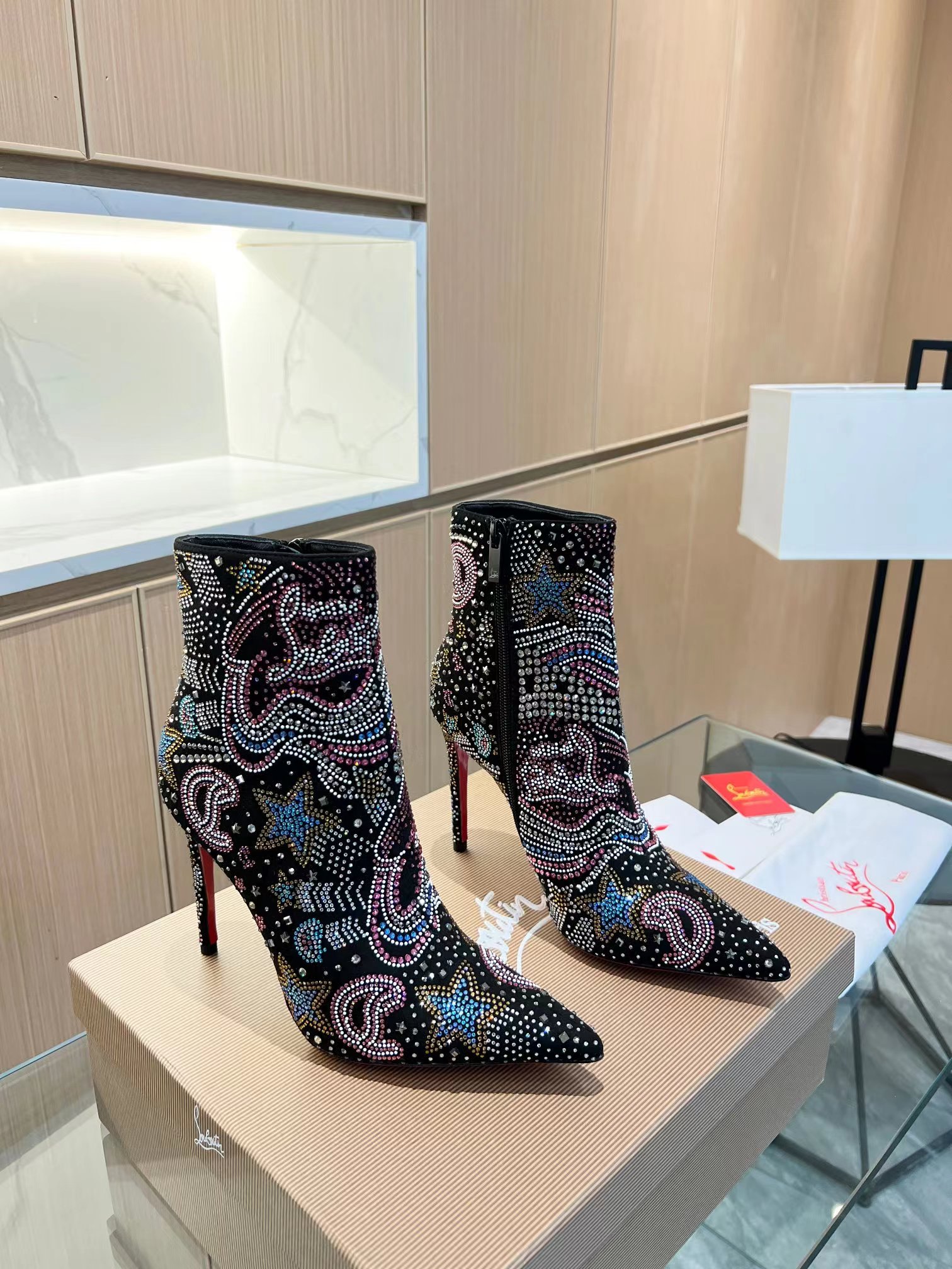 So Kate Ankle Boots 105 mm Starlight Suede Black