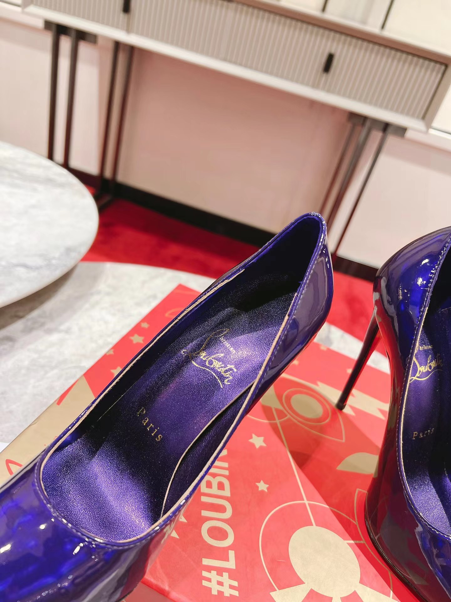 So Kate 120 mm Pumps Loubi Patent Calf Psychic Purple