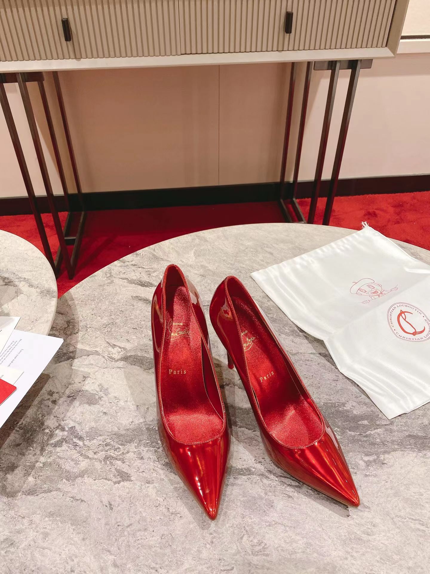 So Kate 120 mm Pumps Loubi Patent Calf Psychic