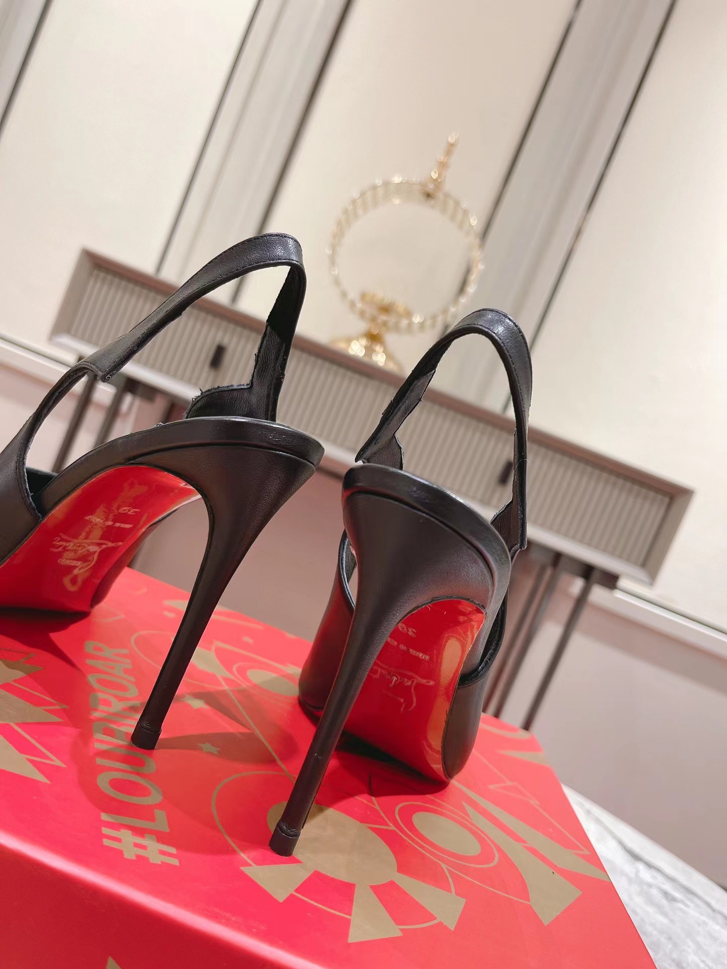 Hot Chick 100 mm Black Nappa Leather Sling