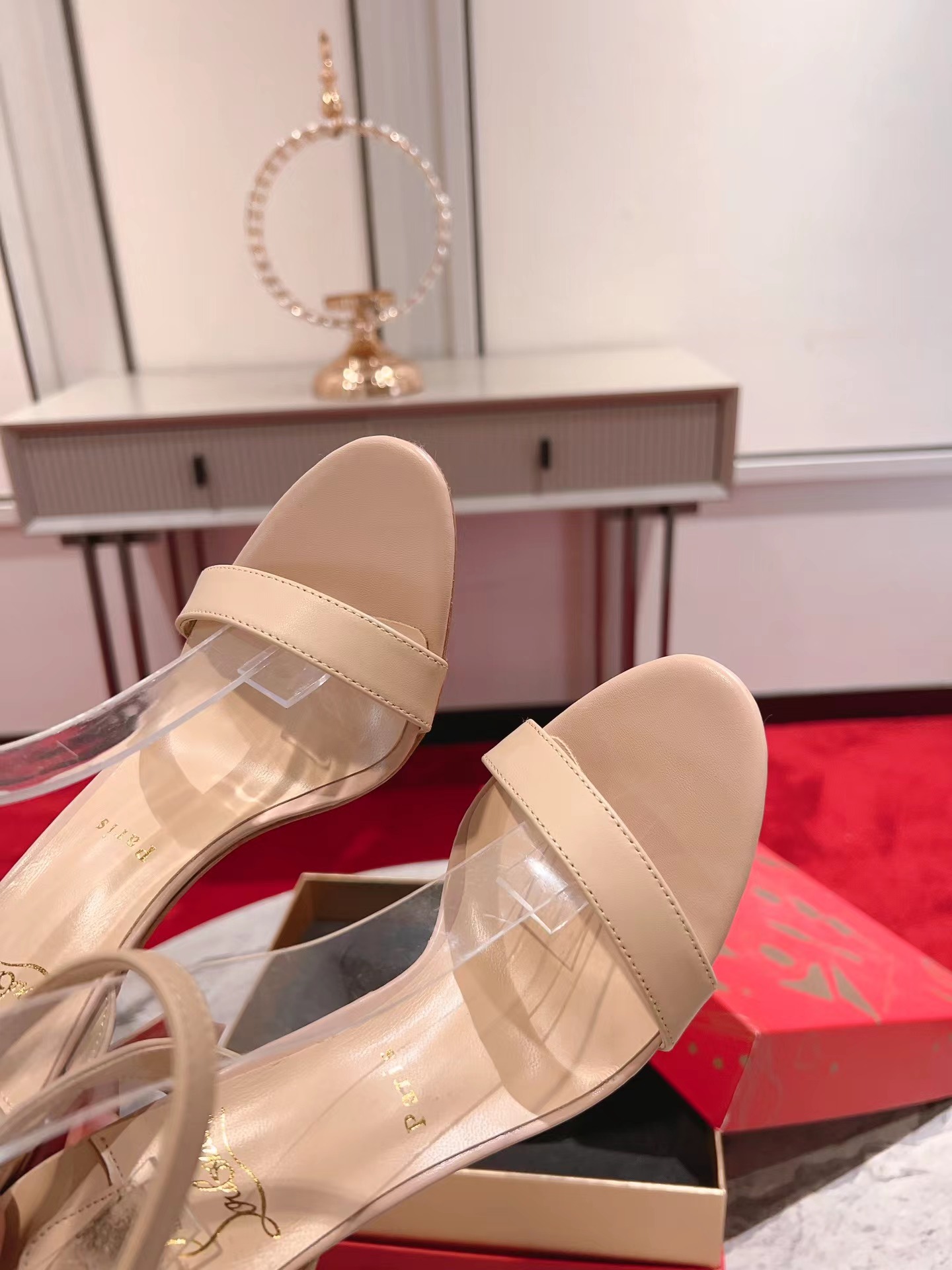 Condora Queen 85 mm Sandals Nappa Leather Nude
