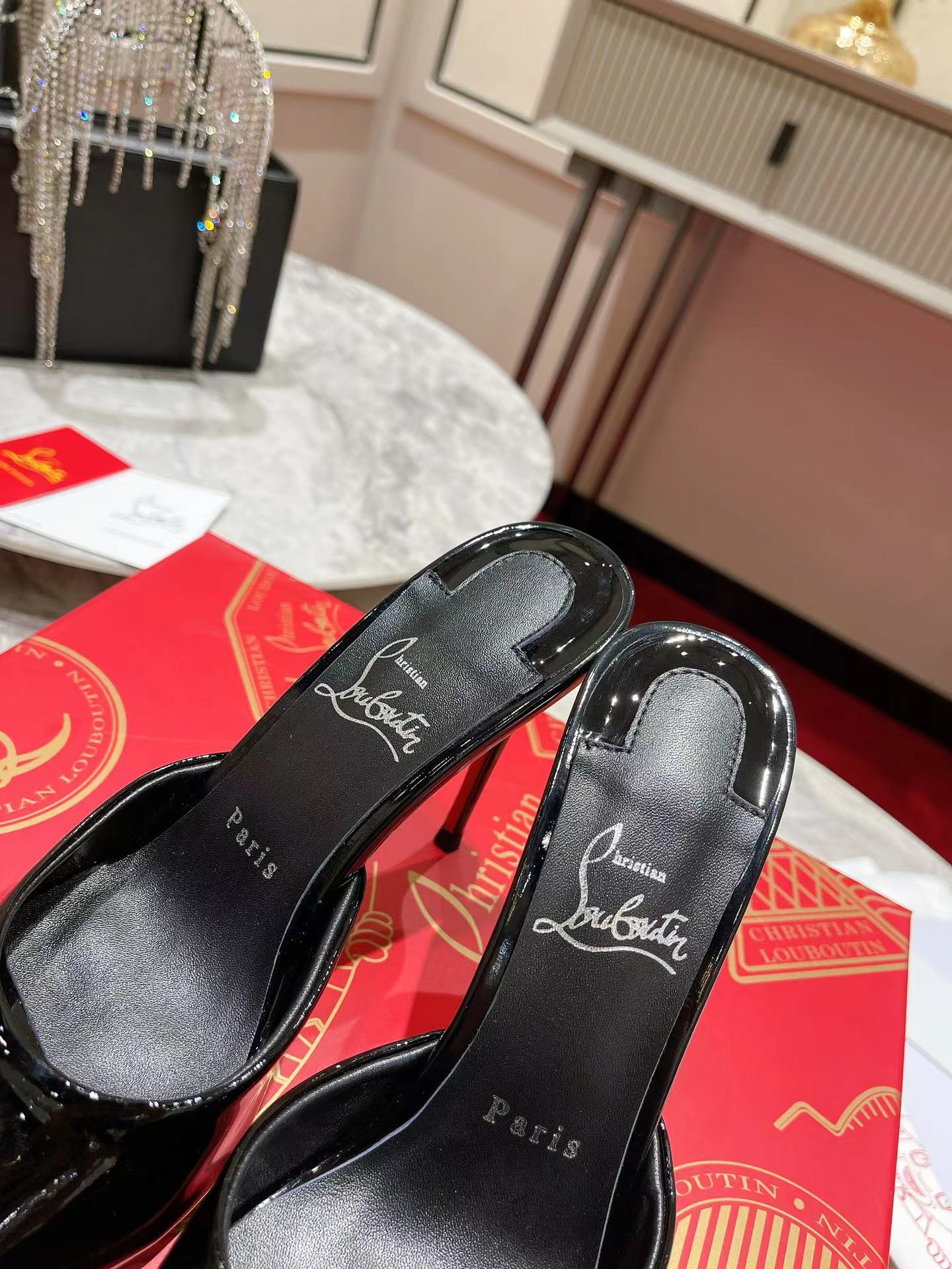 Me Dolly 100 mm Mules Patent Calf Black