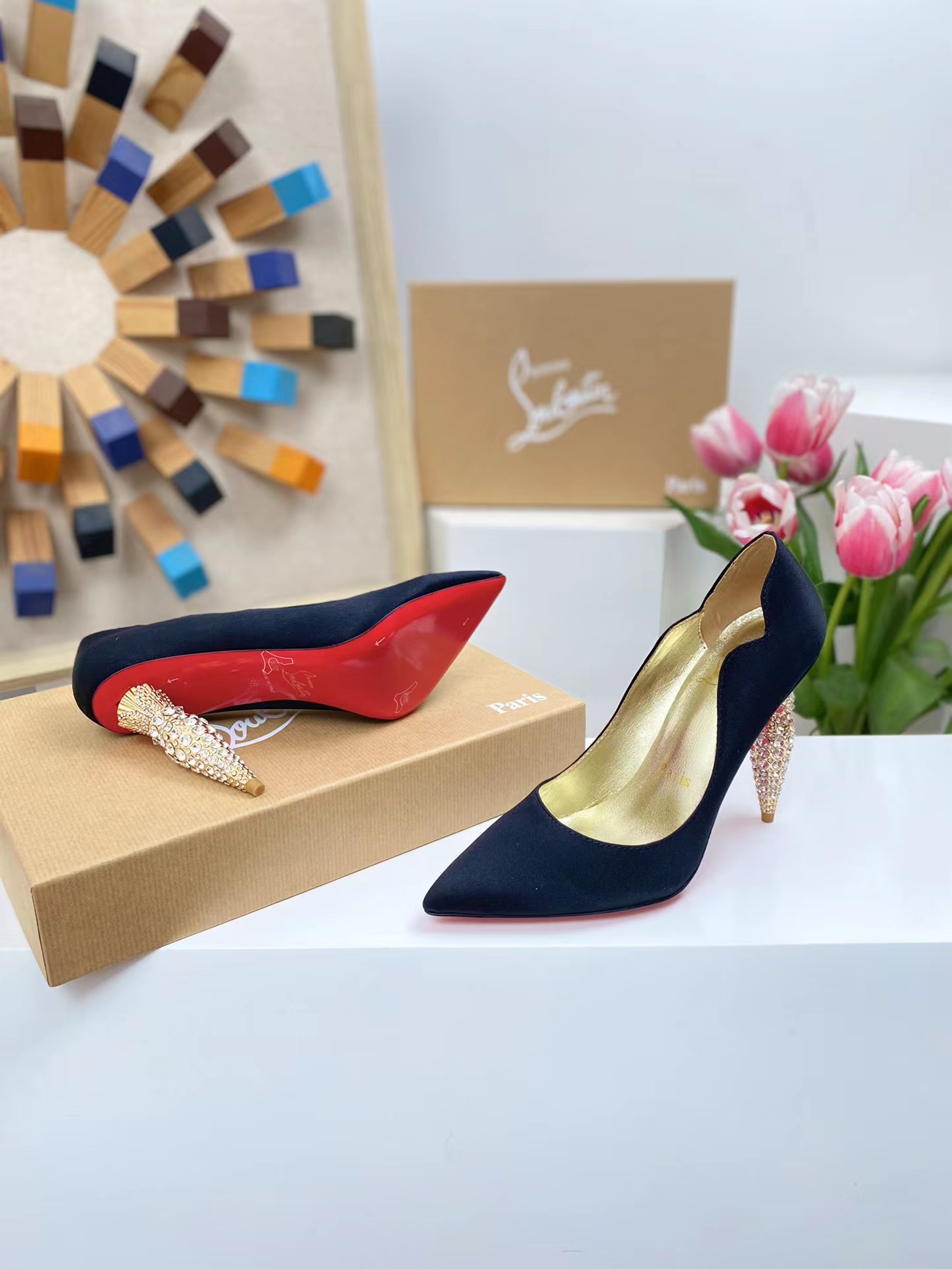 Lipchick Pump 100 mm Black Silk