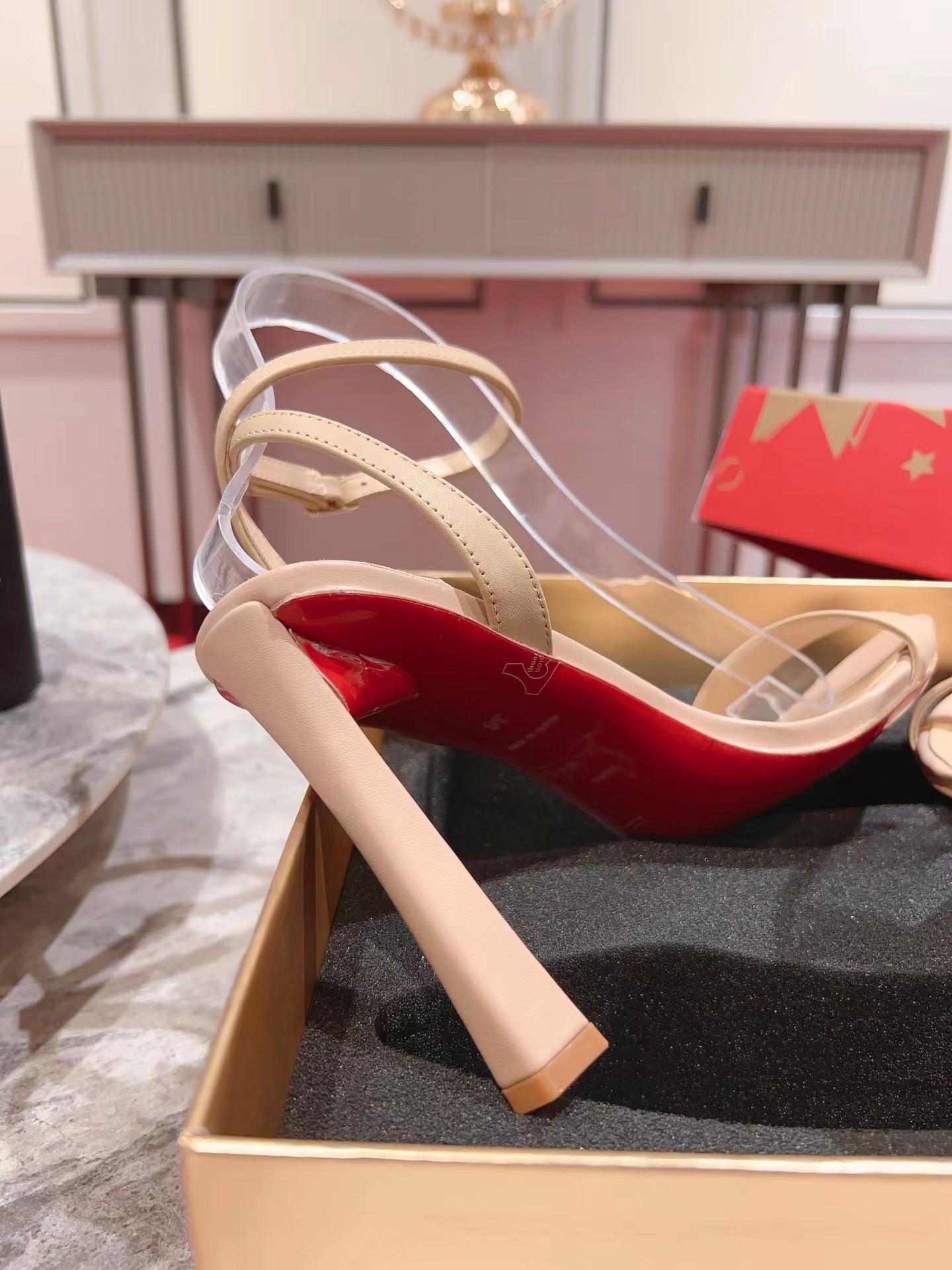 Condora Queen 85 mm Sandals Nappa Leather Nude