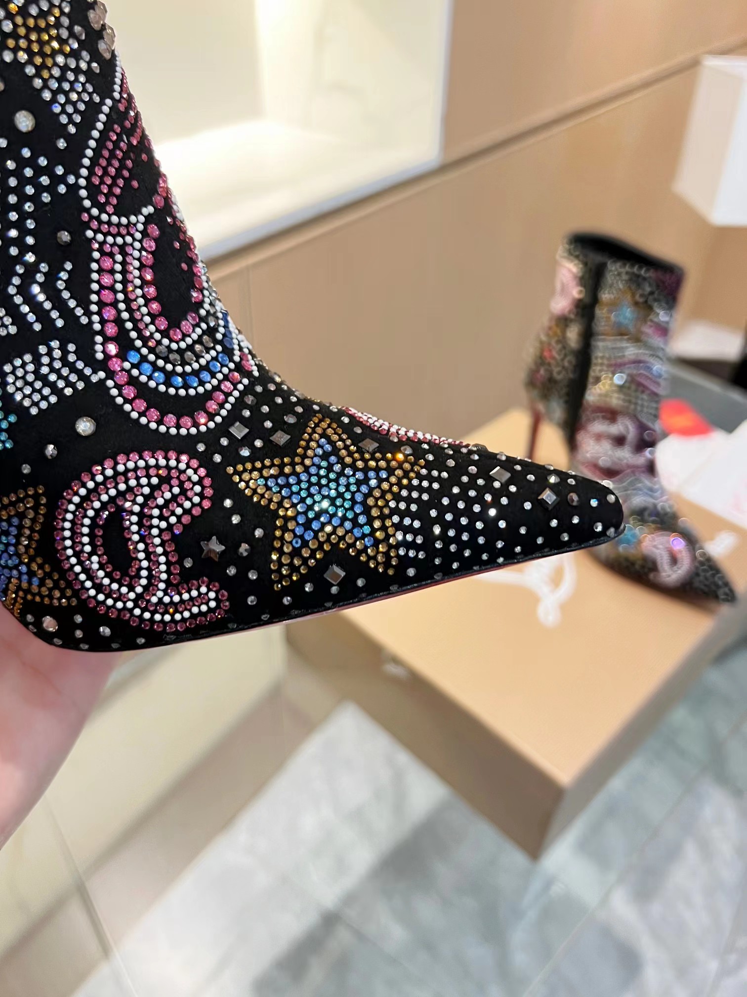 So Kate Ankle Boots 105 mm Starlight Suede Black