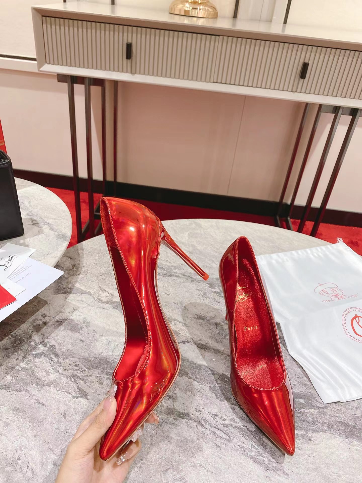 So Kate 120 mm Pumps Loubi Patent Calf Psychic