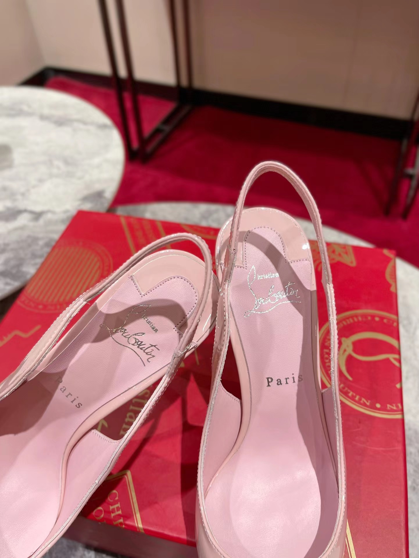 Hot Chick Sling 100 mm Pink Patent Leather