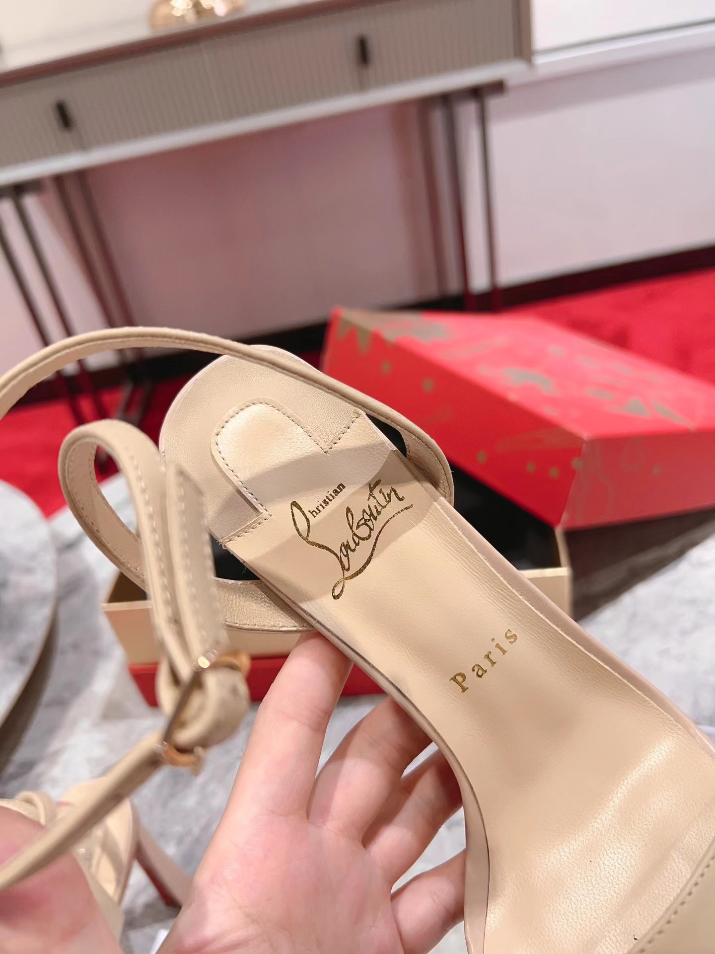 Condora Queen 85 mm Sandals Nappa Leather Nude