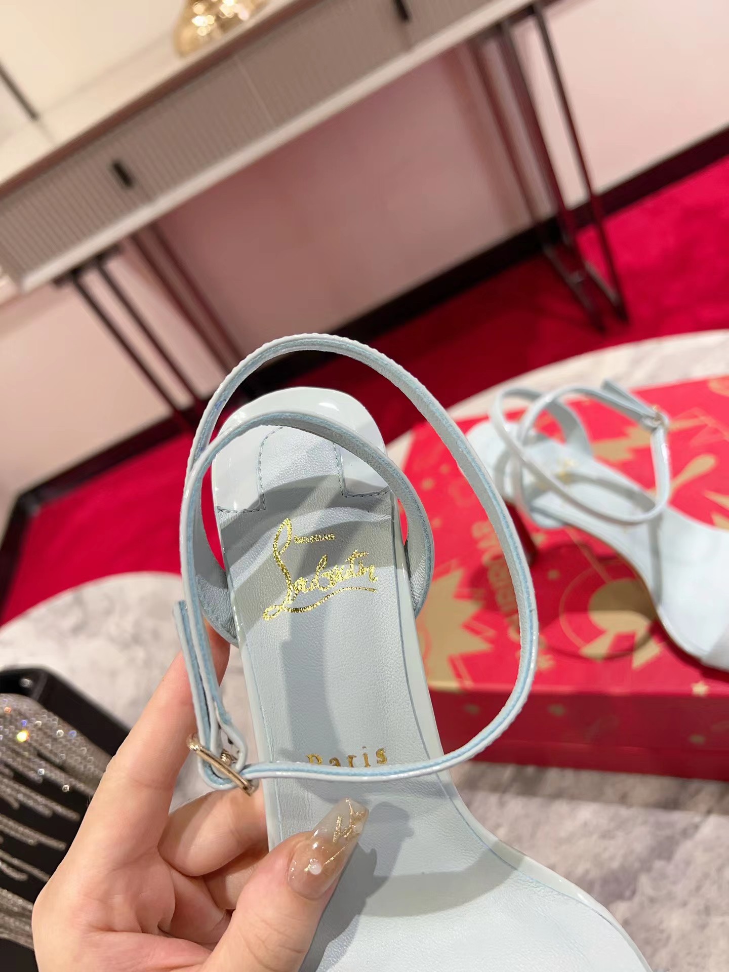 Condora Queen 100 mm Sandals Patent Leather Paseo