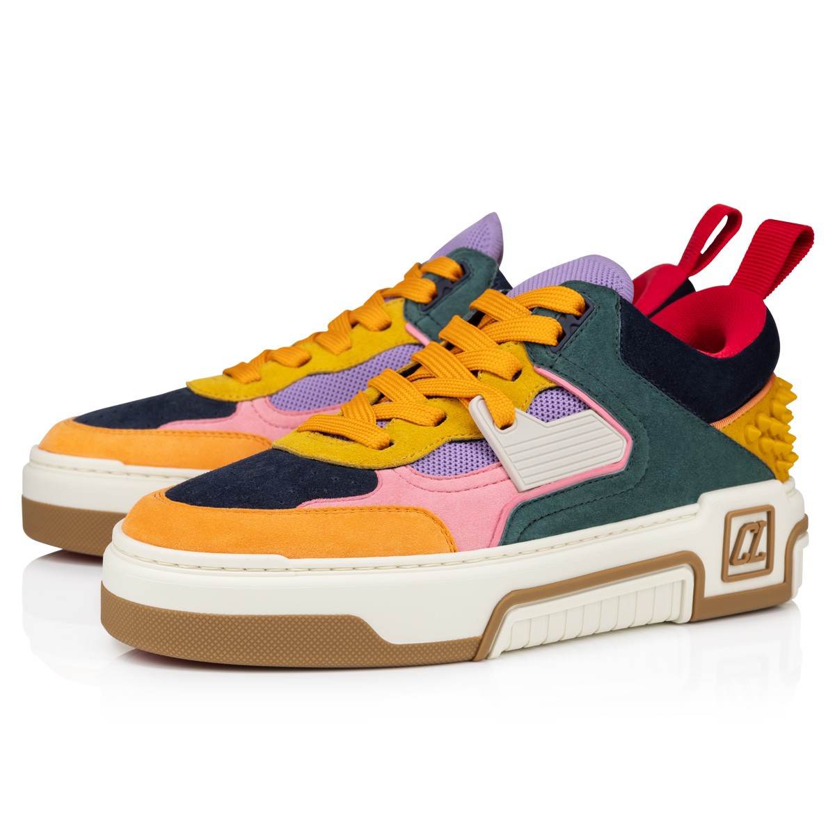 Astroloubi Woman Veau Velours and Suede Multicolor Sneakers