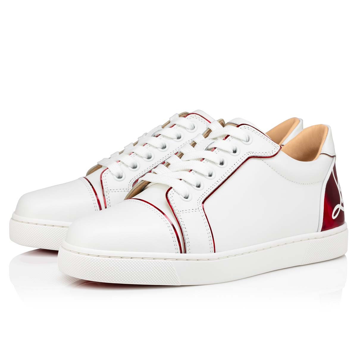 Fun Vieira Calf Leather, Patent Calf Leather Pyschic and Nappa Leather Bianco Sneakers