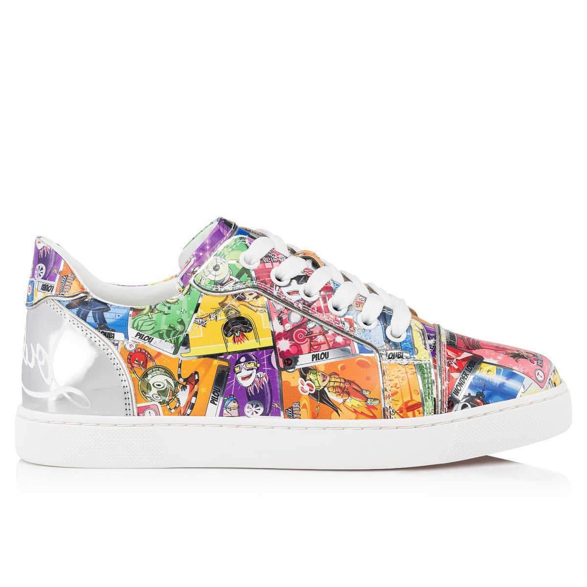 Fun Vieira Specchio Leather Happy Loubies Print Multicolor Sneakers