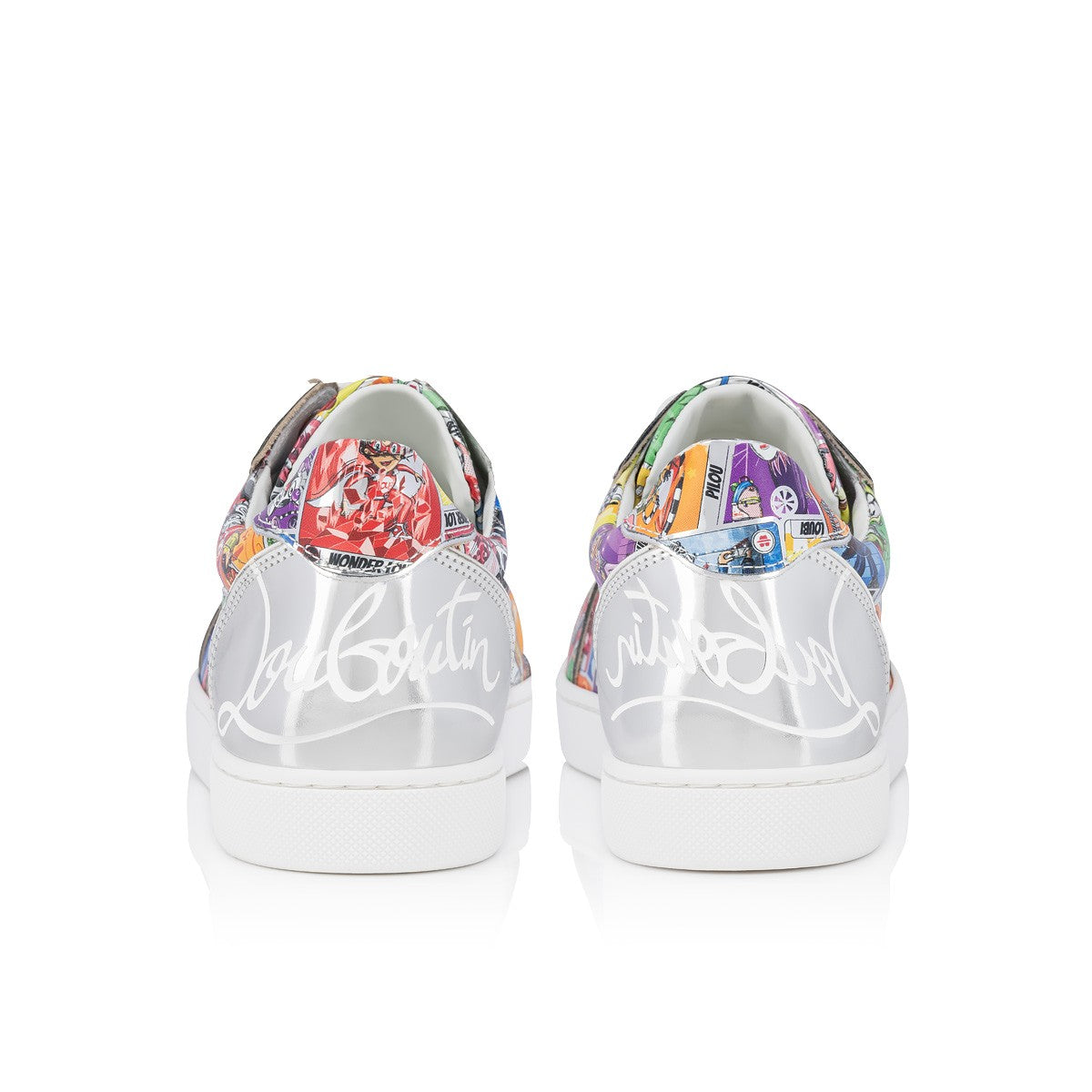 Fun Vieira Specchio Leather Happy Loubies Print Multicolor Sneakers
