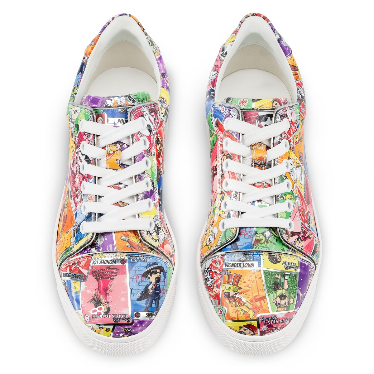 Fun Vieira Specchio Leather Happy Loubies Print Multicolor Sneakers