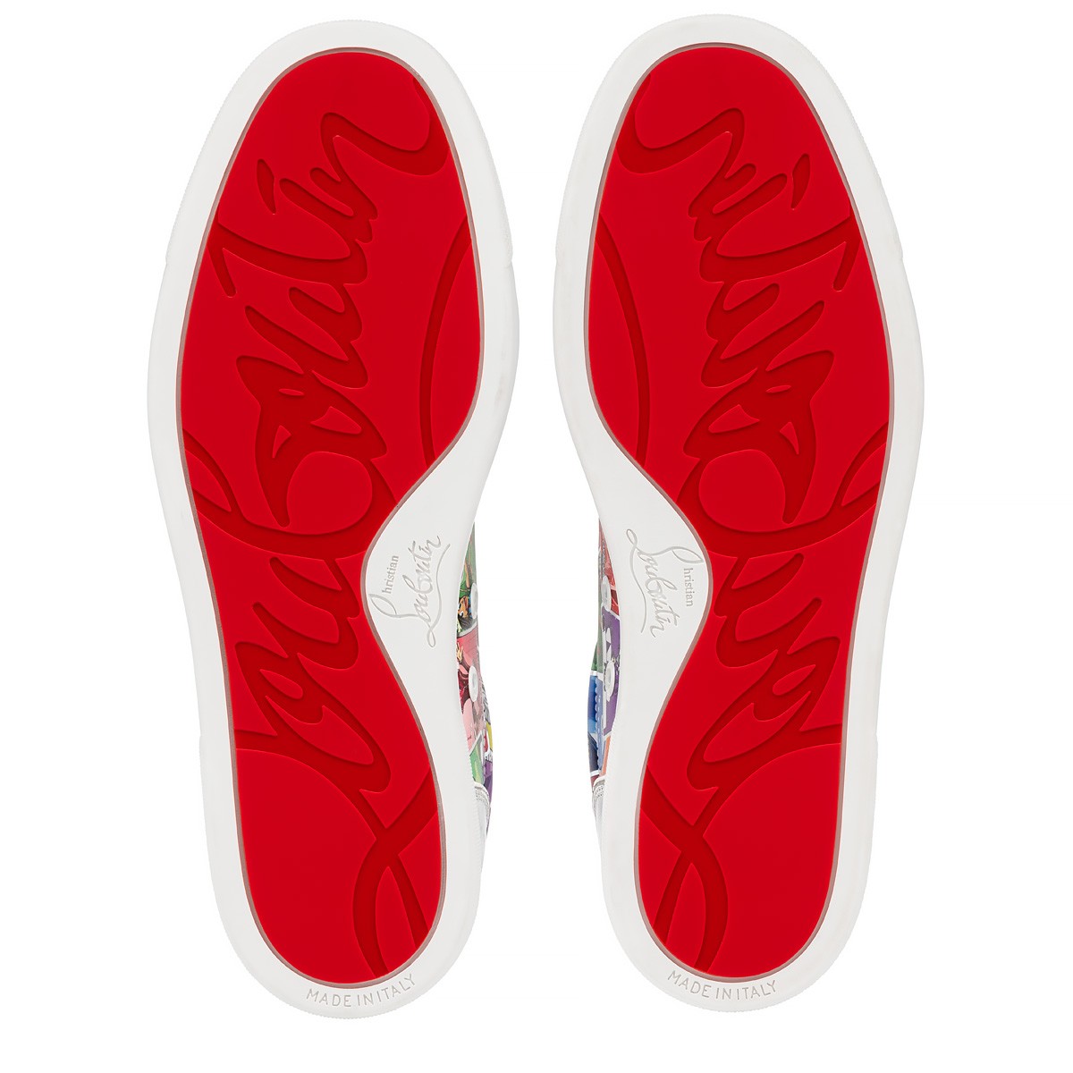 Fun Vieira Specchio Leather Happy Loubies Print Multicolor Sneakers