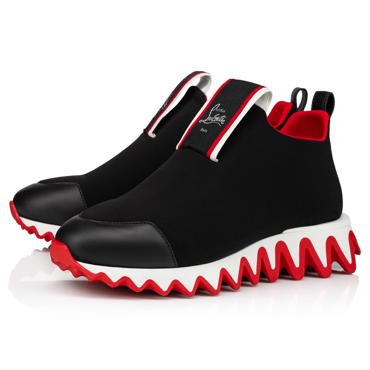 Tiketa Run Neoprene and Calf Leather Black Sneakers