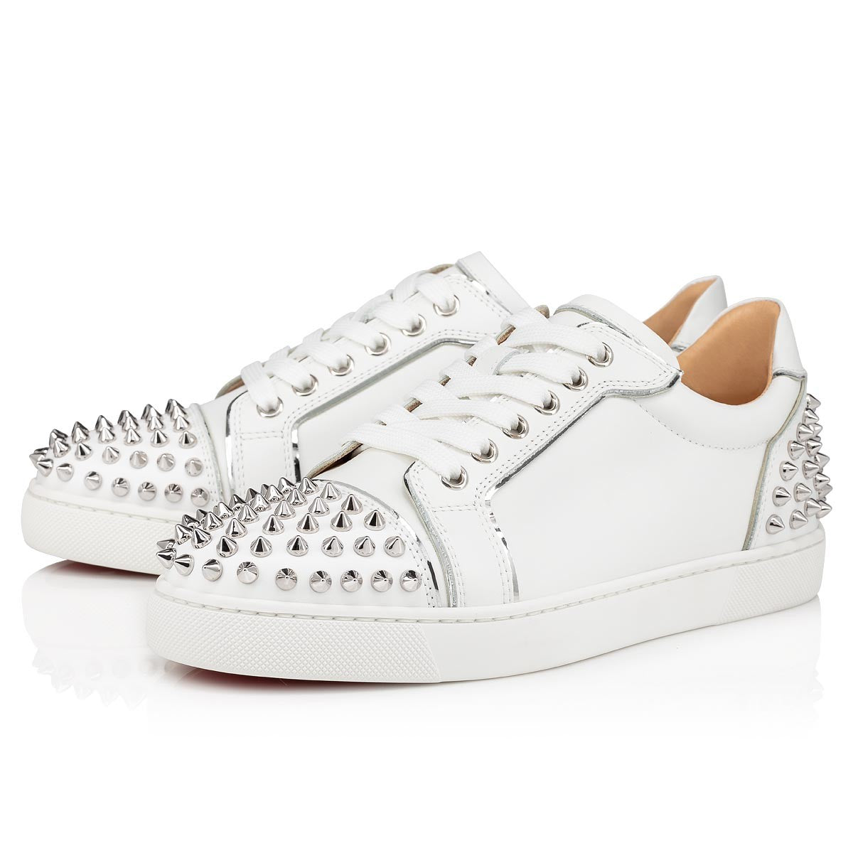 Vieira 2 Calf Leather and Specchio Leather Bianco Sneakers