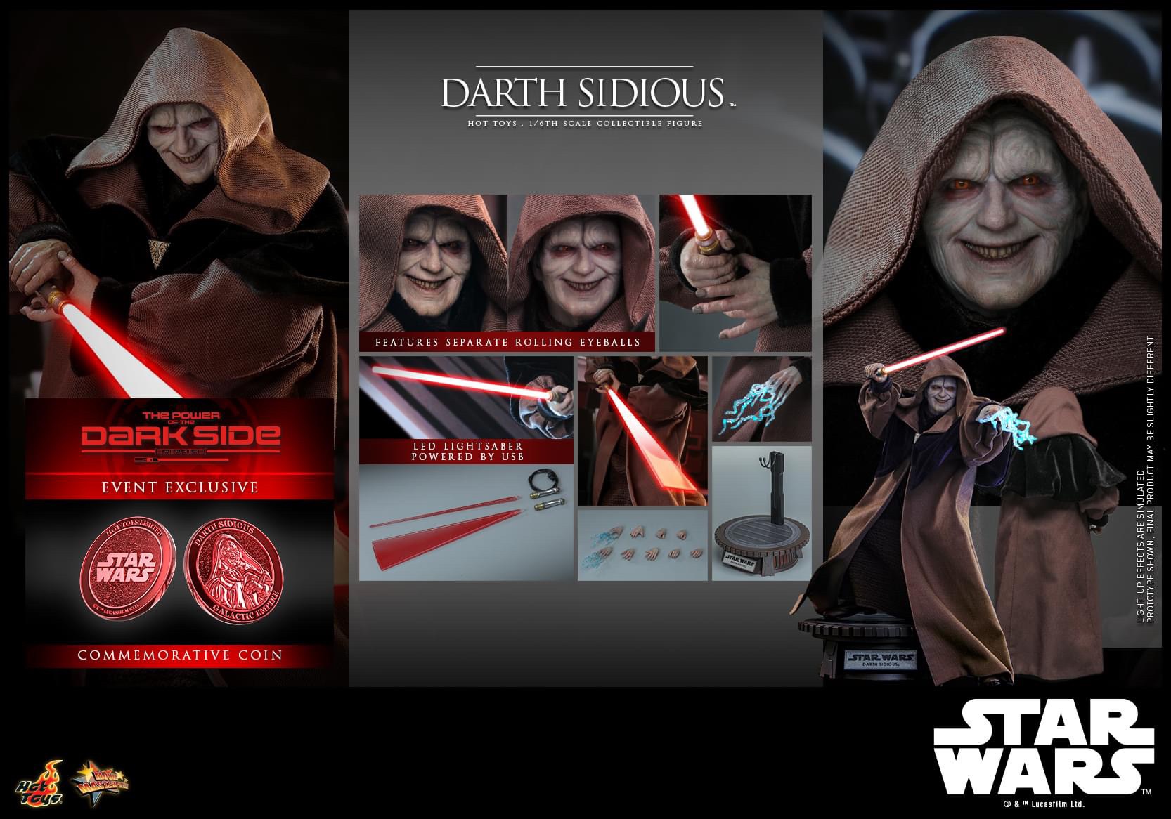 HOT TOYS LIMITED  Star Wars: Revenge of the Sith™ - 1/6th scale Darth Sidious™ Collectible Figure