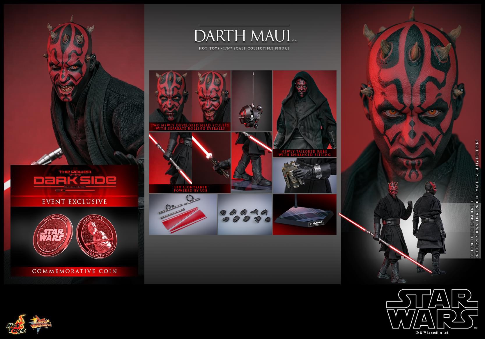 HOTTOYS Star Wars Episode I: The Phantom Menace - 1/6th scale Darth Maul Collectible Figure