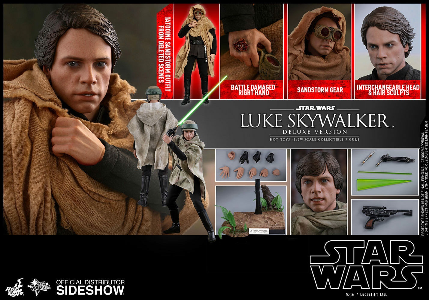 Hot Toys Star Wars: Return of the Jedi – Luke Skywalker MMS517 ( Deluxe Version)