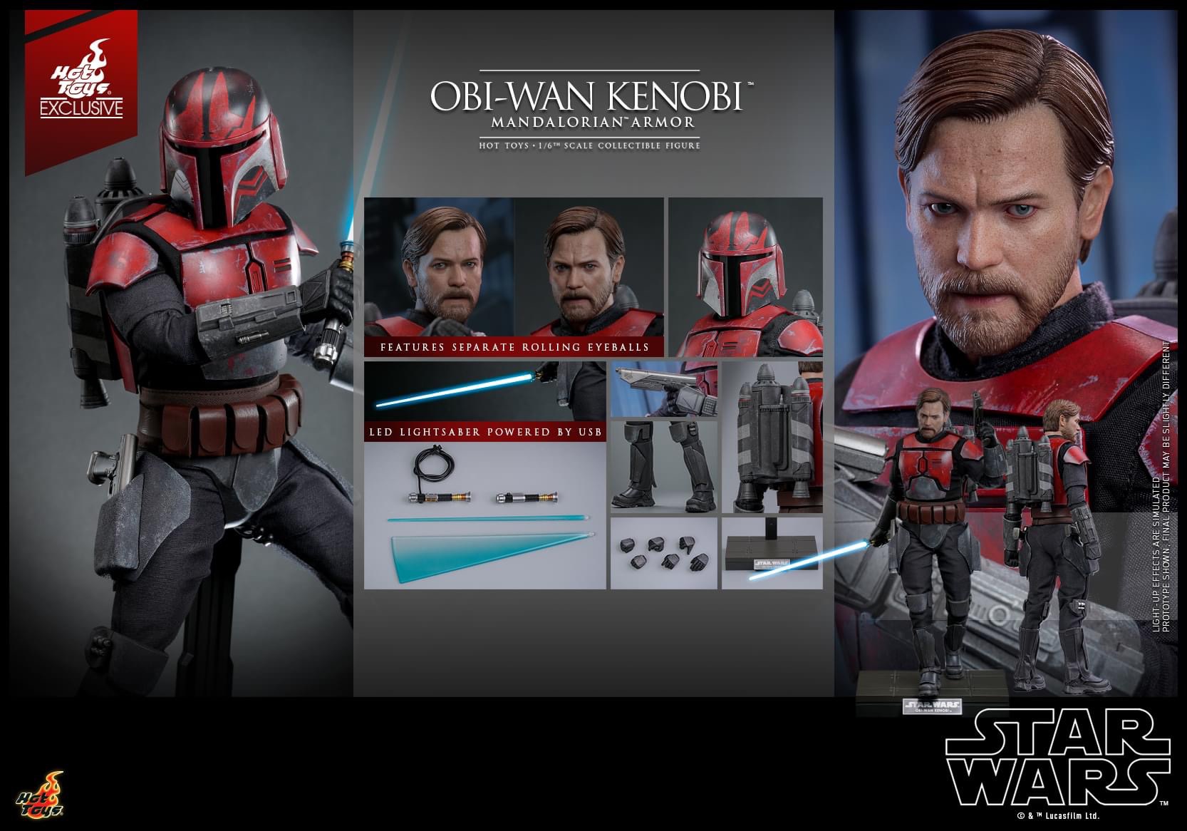 HOT TOYS LIMITED Star Wars: The Clone Wars™ - 1/6th scale Obi-Wan Kenobi™ (Mandalorian™ Armor) Collectible Figure