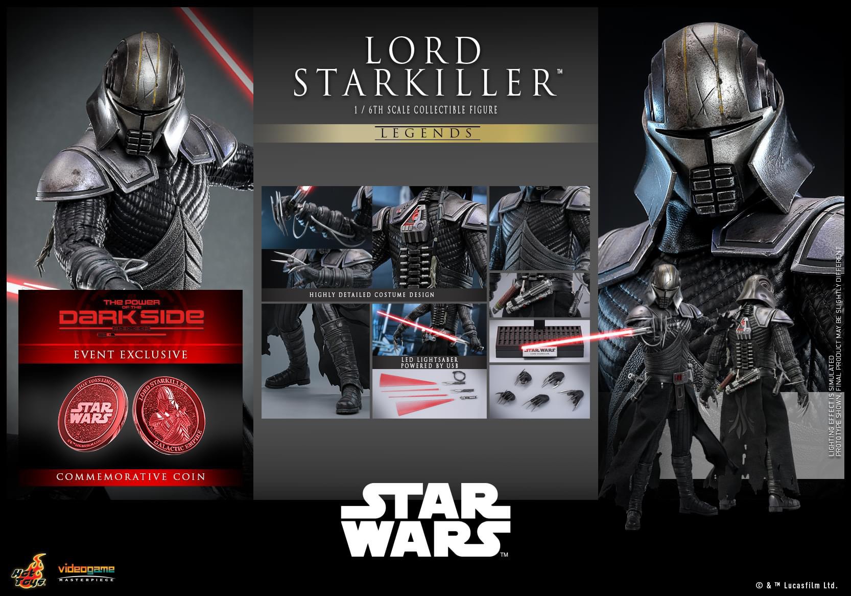 HOT TOYS VGM63B Star Wars™ - 1/6th scale Lord Starkiller™ Collectible Figure