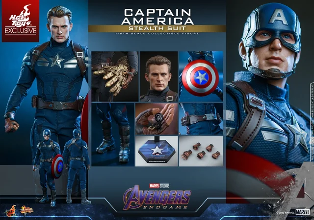 (PRE-OWNED) HOT TOYS MMS 607 AVENGERS : ENDGAME – CAPTAIN AMERICA (STEALTH SUIT)