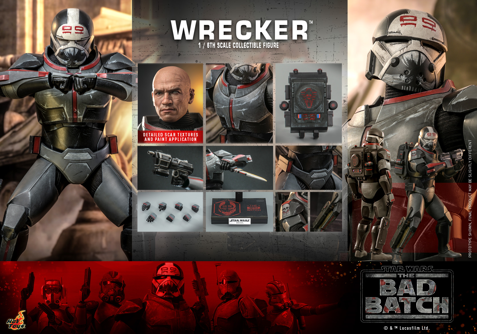 HOT TOYS TMS 99 STAR WARS : THE BAD BATCH – WRECKER