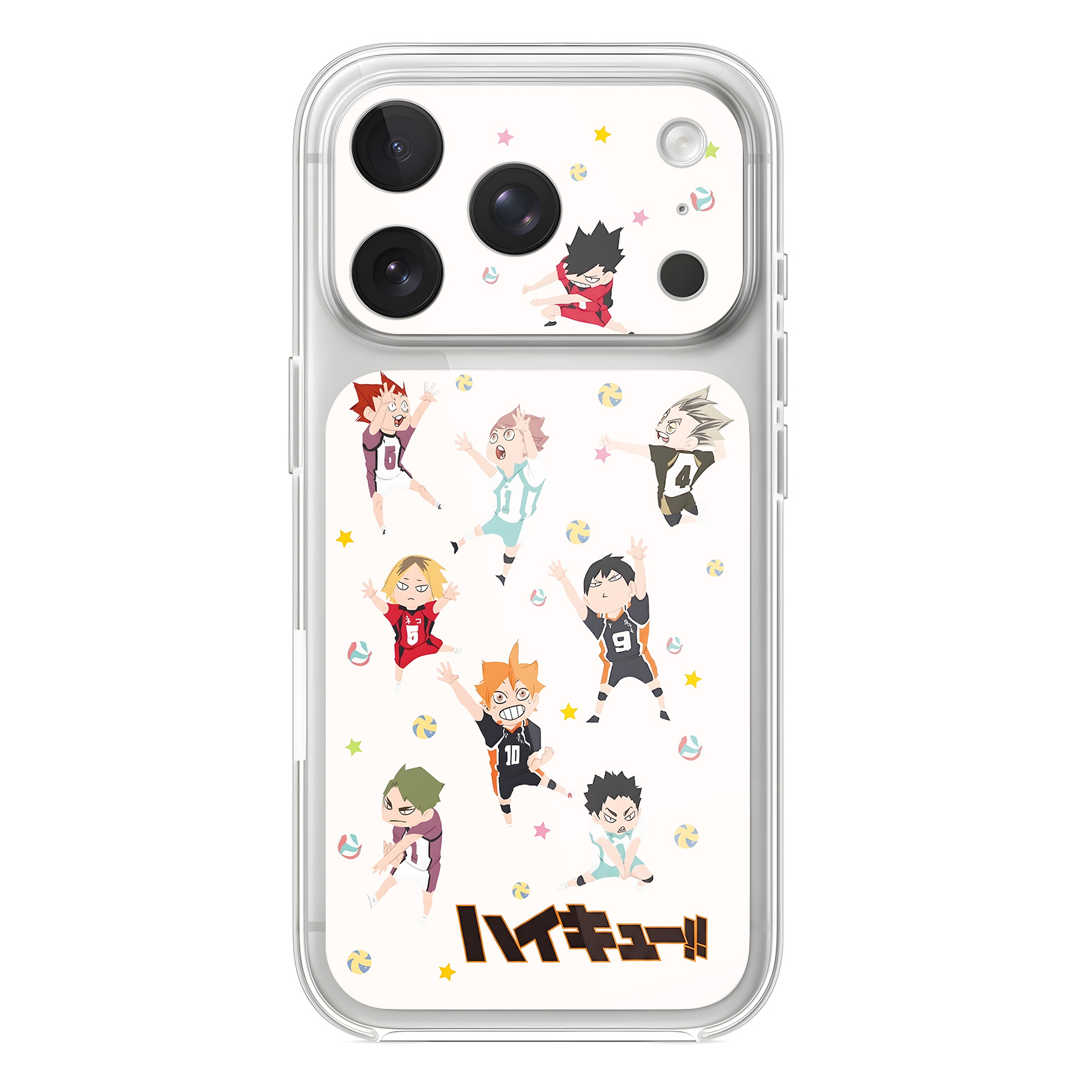 3WAY 着せ替えスマホケース パーツ脱着でクリアに変身【ハイキュー/haikyuu!!】