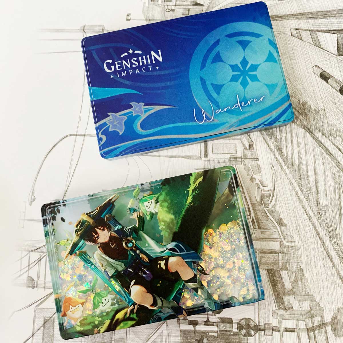 原神 3D 流砂画  放浪者