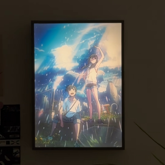 夕暮れの光と影の絵【天気の子】2種類