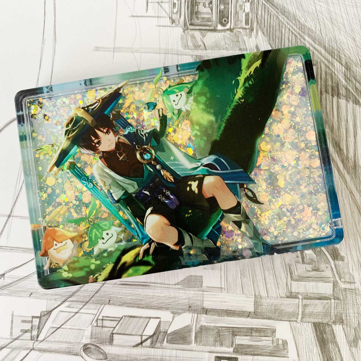 原神 3D 流砂画  放浪者